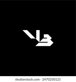 bold futuristic concept VB modern monogram initial letter techno style