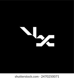 Kühnes futuristisches Konzept VX modernes Monogramm Anfangsbuchstabe Techno Stil