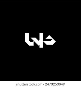 bold futuristic concept WP modern monogram initial letter techno style
