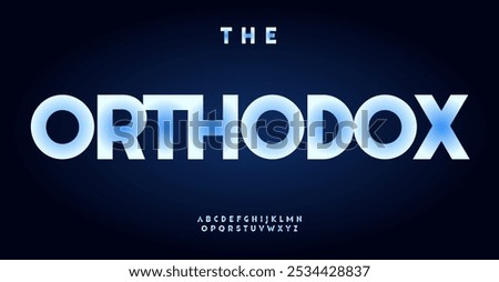 Bold futuristic display font, glowing gradient letters, sharp geometric shapes for modern sci-fi headlines, tech branding, gaming titles, sleek futuristic aesthetics. Vector typeset.