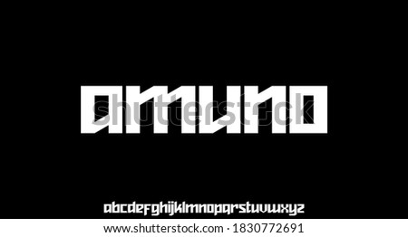 bold FUTURISTIC GEOMETRIC SHARP EDGE font
