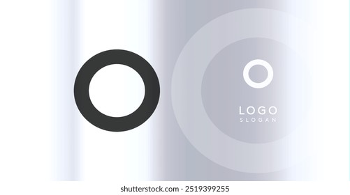 Bold futuristic logo monogram, sleek minimalistic letter O for innovative tech company, science bio lab, sport label, futuristic and cosmic inspired designs. Vector illustration.