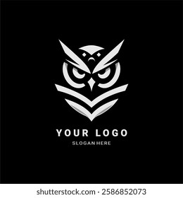A bold and futuristic owl logo with sharp geometric lines, perfect for tech, gaming, security, or branding. Sleek, modern, and professional vector design.