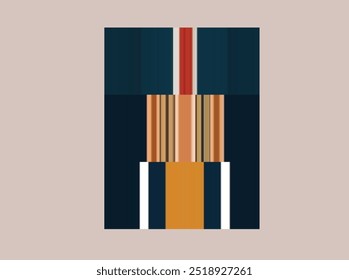 Uma ilustração abstrata geométrica em negrito onde as linhas se cruzam e criam formas complexas. Perfeito para adicionar um toque de modernismo e estrutura para branding, cartazes e D digital