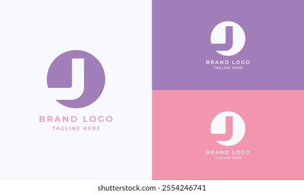 Bold Geometric Circle Logo with Letter J Design – Creative Branding and Business Identity