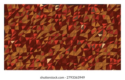 Bold geometric composition featuring deep brown orange and charcoal gray triangular elements. High contrast mesh texture ideal for technical designs and moody graphics.