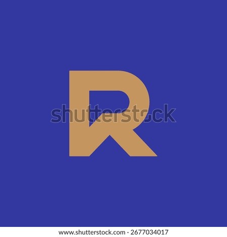 Bold geometric letter R logo with strong block design. Ideal for construction, gaming, sports, finance, and technology brands. Minimal, professional, an powerful monogram suitable for modern corporate