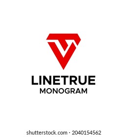 Bold and geometric logo about the letters L and T in a triangle.
EPS 10, Vector.