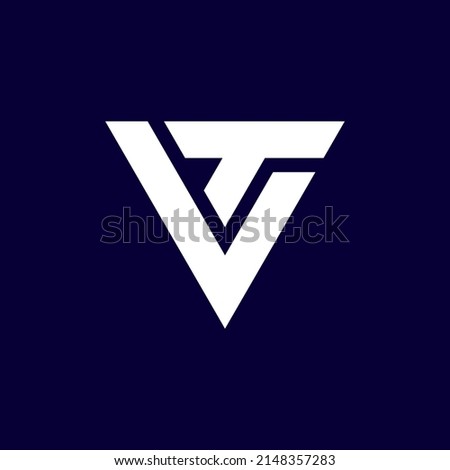 Bold and geometric logo about the letters L and T in a triangle. EPS 10, Vector.