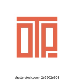 A bold, geometric logo formed by the stylized letters "O," "T," and "P" arranged in a compact, block-like structure in orange
