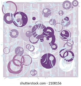 Bold geometric plaid retro background with wild grunge and accent strokes. File contains no gradients