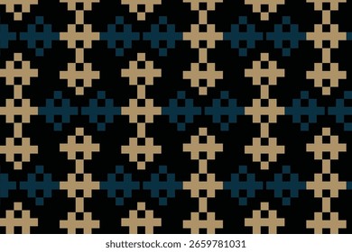 Audaces repeticiones geométricas inspiradas en antiguos estilos tribales y retro para textiles y moda. Diseñado en azteca, mediados de siglo y geometría boho para diseñadores de textiles y telas