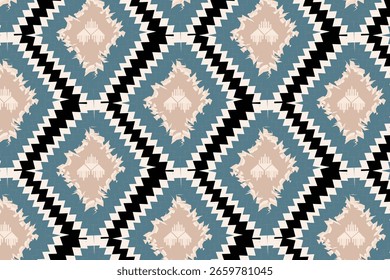 Audaces repeticiones geométricas inspiradas en antiguos estilos tribales y retro para textiles y moda. Diseñado en azteca, mediados de siglo y geometría boho para diseñadores de textiles y telas