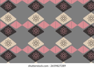 Audaces repeticiones geométricas inspiradas en antiguos estilos tribales y retro para textiles y moda. Diseñado en azteca, mediados de siglo y geometría boho para diseñadores de textiles y telas