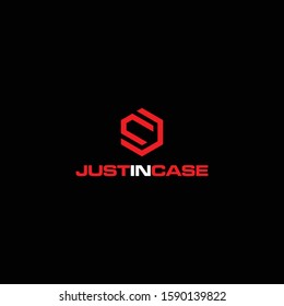 Bold geometric shape logo design of fitness and sports on black background - EPS10 - Vector.