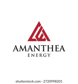 O logotipo do triângulo geométrico em negrito simboliza poder, estabilidade e energia. Design de emblema moderno ideal para empresas de energia, serviços públicos, empresas de engenharia e marcas de energia industrial ou renovável.