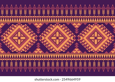 Un atrevido patrón tribal geométrico en tonos cálidos. Perfecto para añadir un toque de estilo cultural a cualquier espacio.