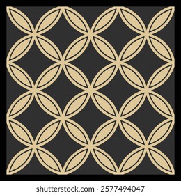 Bold Geometric Vector Patterns | Perfect for Seamless Textile Art, Stylish Wallpapers, Decorative Fabrics, and Modern Interior Design Accents in Gold and Black.