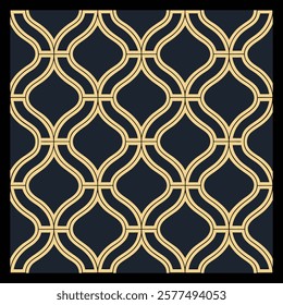 Bold Geometric Vector Patterns | Perfect for Seamless Textile Art, Stylish Wallpapers, Decorative Fabrics, and Modern Interior Design Accents in Gold and Black.