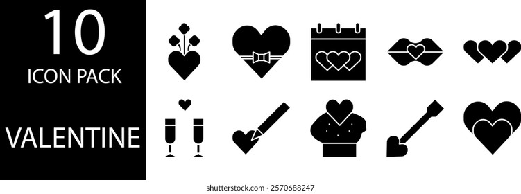 The bold glyph icon design emphasizes affection.