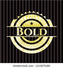 Bold gold shiny badge