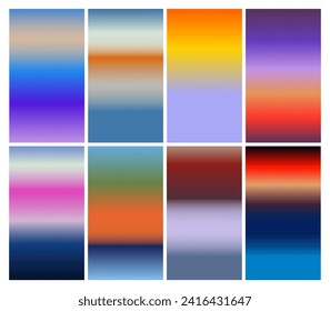 Bold Gradient backgrounds for depth and dimension of design, Colorful mirage, Sunset in Futuristic and brutalism style, Abstract blur