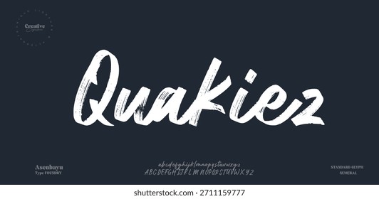 Un guion atrevido de estilo graffiti con trazos enérgicos para diseños expresivos y juveniles.