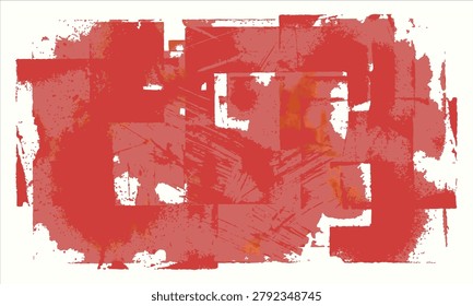 Bold graphic design element with layered forms and energetic brushwork ideal for modern branding or editorial layouts.