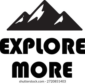 Diseño gráfico audaz con montañas abstractas y Explore de frases más.