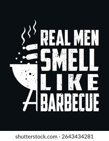 Bold graphic tee for grill masters who love the smell of barbecue. Bbq graphic design.