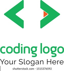 Bold Green Coding Logo for Coding Company Business