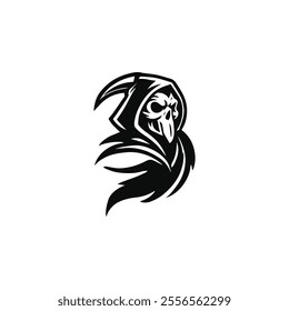 Bold Grim Reaper Logo for sale.