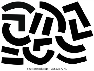 Formas geométricas dibujadas a mano de Bold y Grunge con texturas Doodle funky