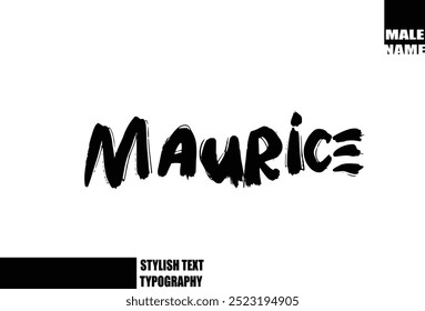 Negrito Grunge E Escova Áspero Texto Tipografia Do Menino Nome Maurice