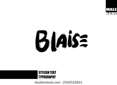 Bold Grunge And Rough Brush Text Typography Of Baby Boy Name  Blaise