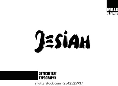 Grunge Audaz Y Rough Brush Texto Tipografía Del Nombre Del Bebé Jesiah