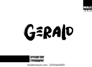 Fette Grunge und rauer Pinsel Text Typografie von Baby Boy Name Gerald