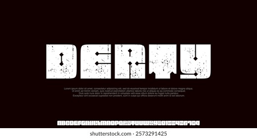 Bold Grunge Texture Font, Rough Strong Heavy Alphabet Style.Urban,Streetwear,film,
Movie, Dark Font.Typeface Vector Illustration.