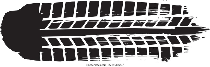 Textura atrevida de la pista del neumático del grunge con salpicaduras de tinta pesada y bordes angustiados, marca automotriz negra aislada de la pisada para el diseño potente de las carreras y del deporte