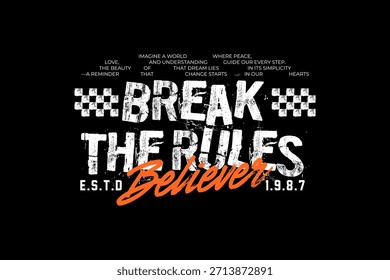 Una tipografía grunge audaz rompe las reglas con un ambiente Urbana de ropa urbana