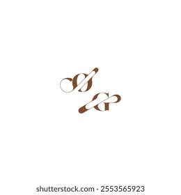 bold and hairline initial wedding logo concept OG elegant curve monogram letter