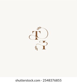 bold and hairline monogram wedding monogram logo initial TI elegant curve organic letter