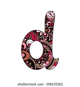 Bold hand drawn in Zentangle style vector ABC letters. Vector illustration isolated on white background.