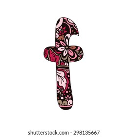 Bold hand drawn in Zentangle style vector ABC letters. Vector illustration isolated on white background.