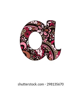 Bold hand drawn in Zentangle style vector ABC letters. Vector illustration isolated on white background.