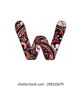 Bold hand drawn in Zentangle style vector ABC letters. Vector illustration isolated on white background.