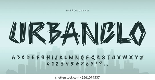 A bold handwritten style font suitable for modern creative projects. The font includes uppercase letters numbers and punctuation ideal for fashion and urban-themed designs.