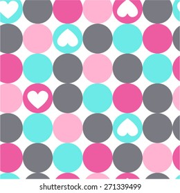 Bold Heart Dot Seamless