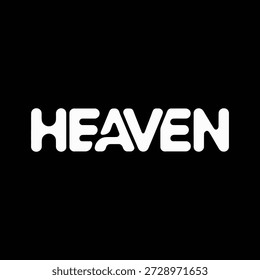 Logotipo negrito da tipografia do céu com letras arredondadas suaves. Perfeito para marca de moda, produto de estilo de vida, merch moderno e marca criativa.