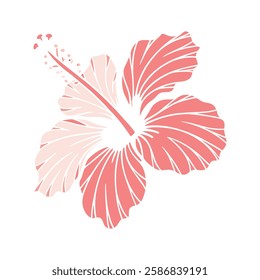 A bold hibiscus icon with five large petals and a small stamen in the center.